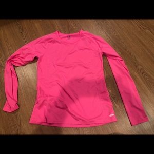 Pink drifit long sleeve